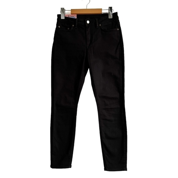 ACNE Studios Climb Jeans Skinny Ankle Crop in Stay Black 28 - Picture 3 of 17